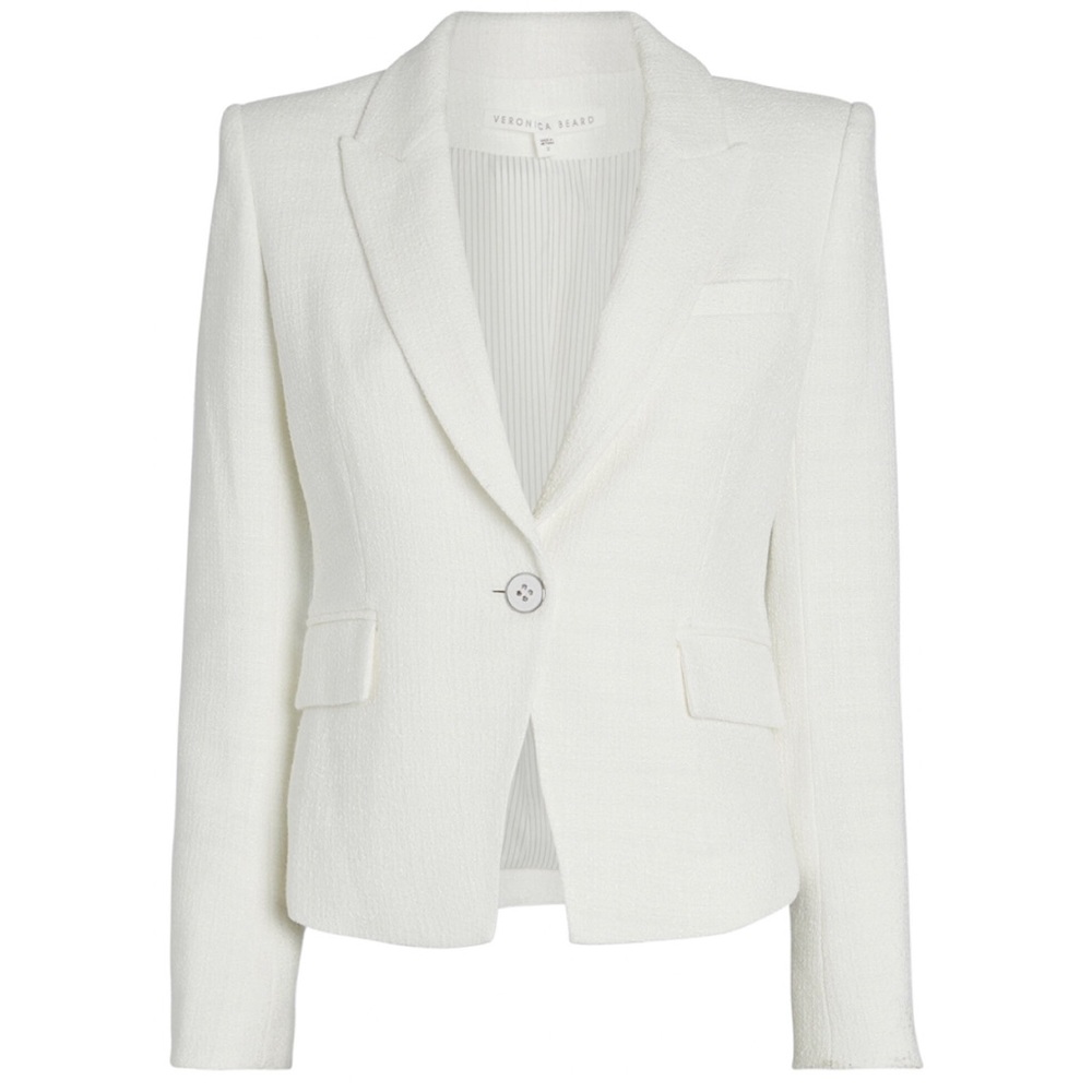 Veronica Beard Woodley Dickey Ivory Jacket 2 New